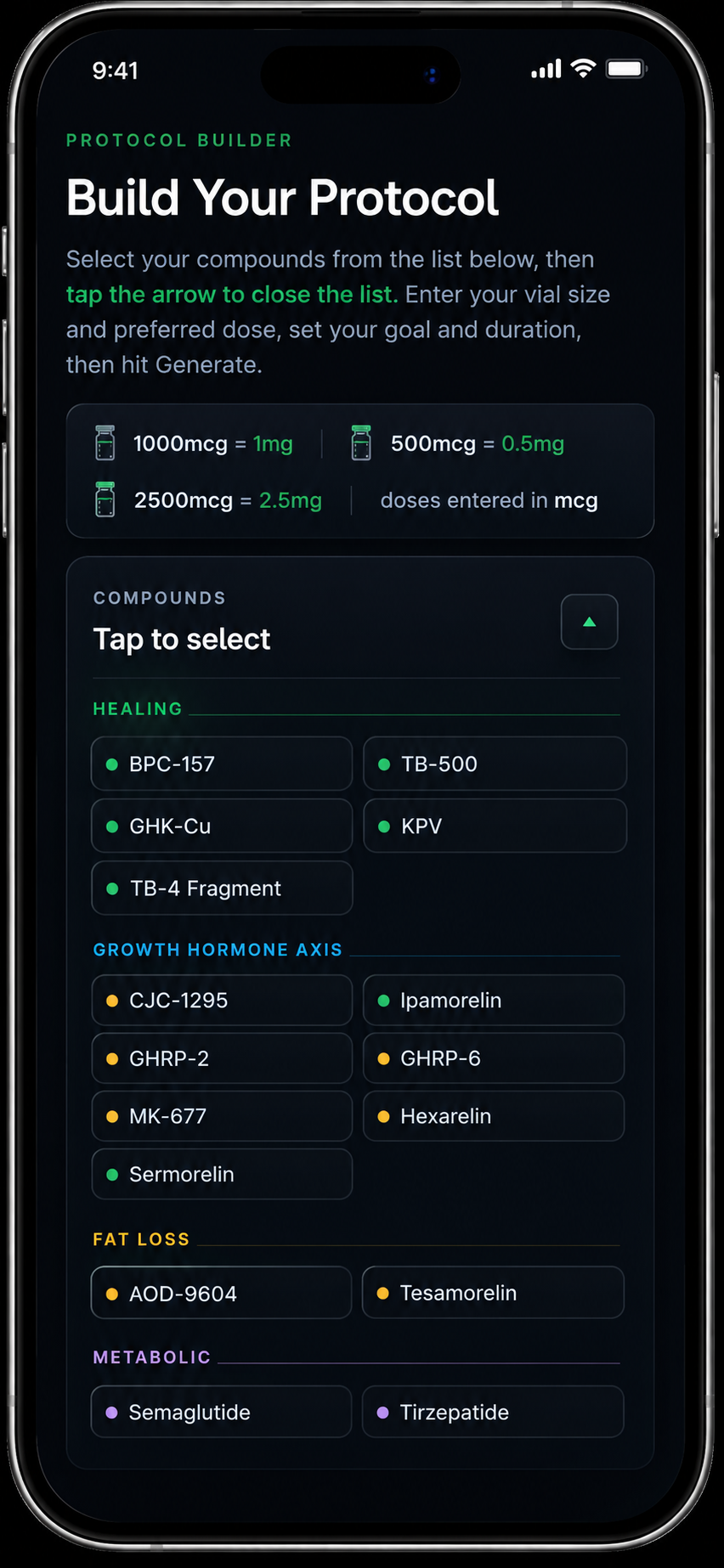 PepCoach protocol builder
