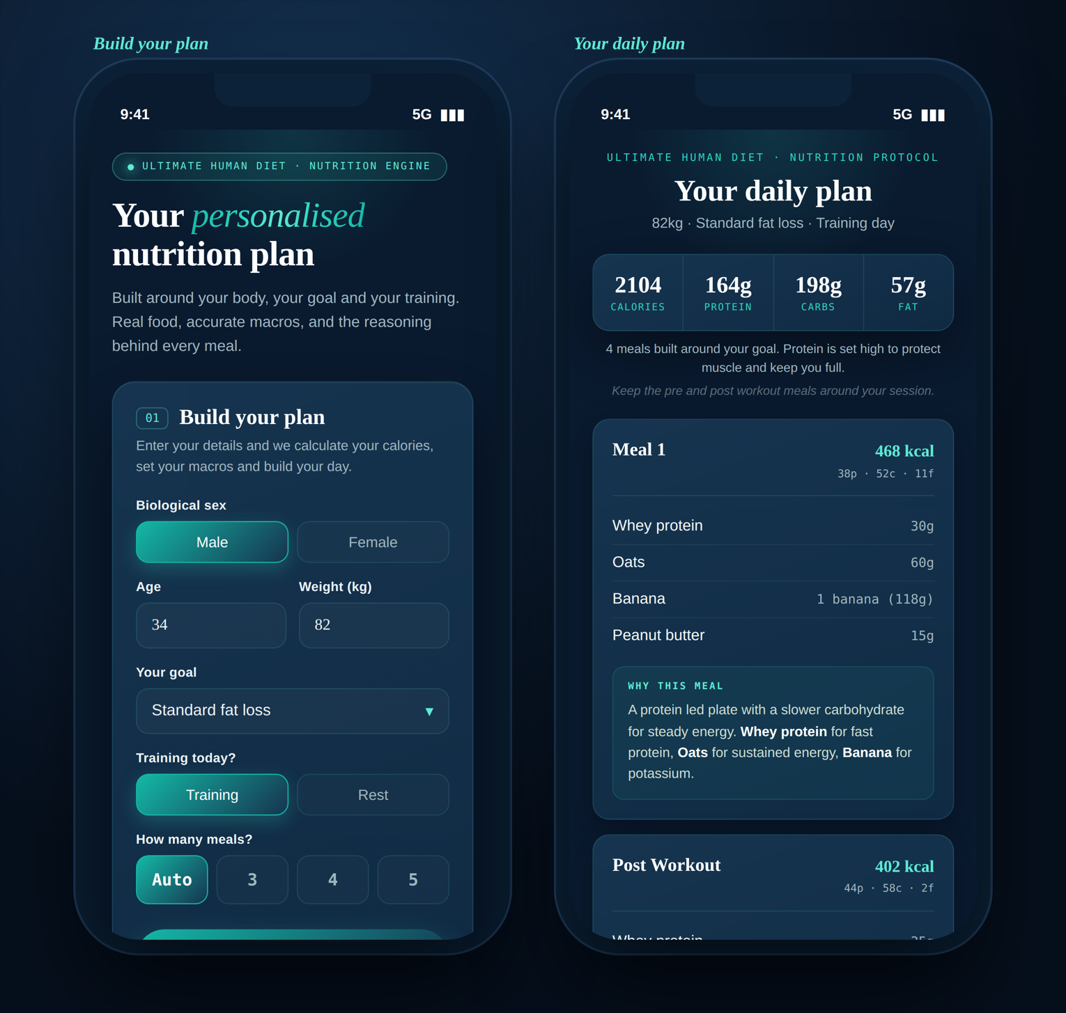 UHD ARK meal plan generator